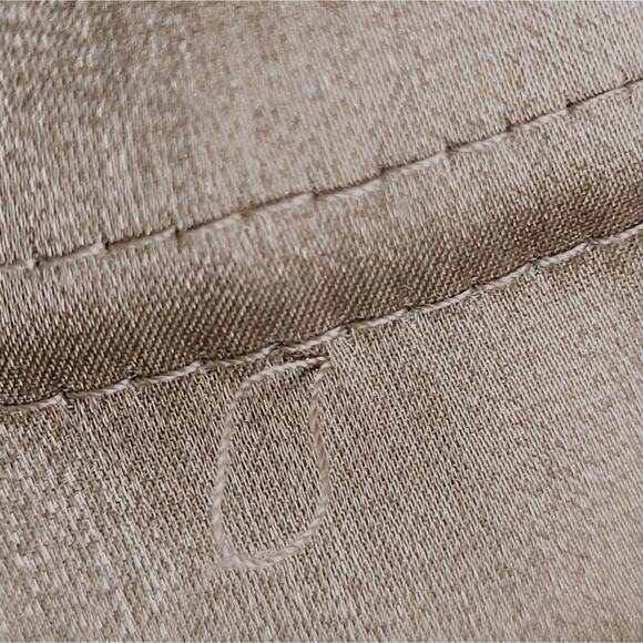 Cachet Vintage Mocha Shimmer Twisted Empire Waist 3/4 Cuff Sleeve Top Size 14 - Picture 8 of 10